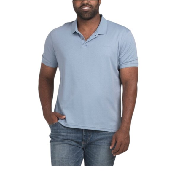 CALVIN KLEIN Short Sleeve Solid Liquid Touch Polo - Picture 1 of 4